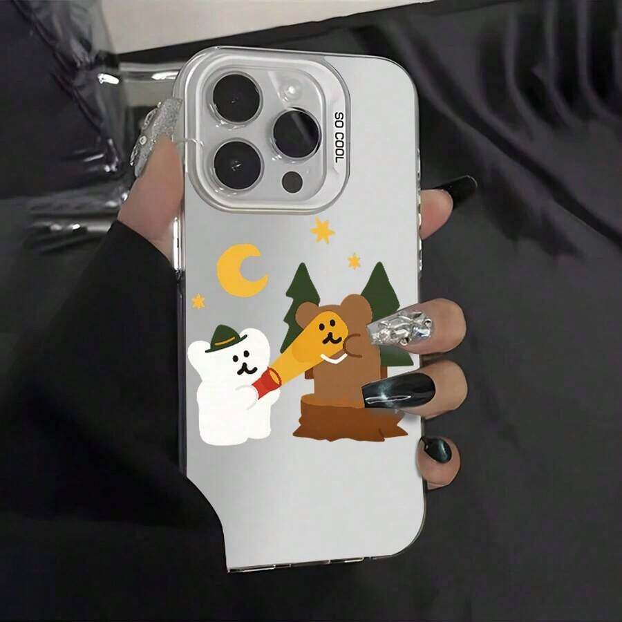 おしゃれなスマホケース  11/12/13/14/15/15pro/15 Plus/15 Promax/7plus/8plus/11pro/12pro/13pro/14pro/11promax/12promax/13promax/14promax/14plus/5 - 半透明の黒 - チェックする 1