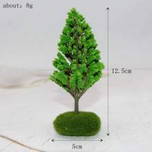 1pc Mini Realistic Tree Model, Cute Miniature Decor, Fairy Garden Ornament Resin Craft, Home Desktop Garden Accessory, Artificial Plant - Multicolor - View 17