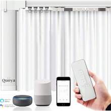 Smart Electric Curtain Track AT5810[Up To 5m (196in) - Motorised And Adjustable ], With Automated Rail Motor With App, Voice, Remote Control, Compatible With Alexa,  And ,37896255 - 深灰色 - 查看 1