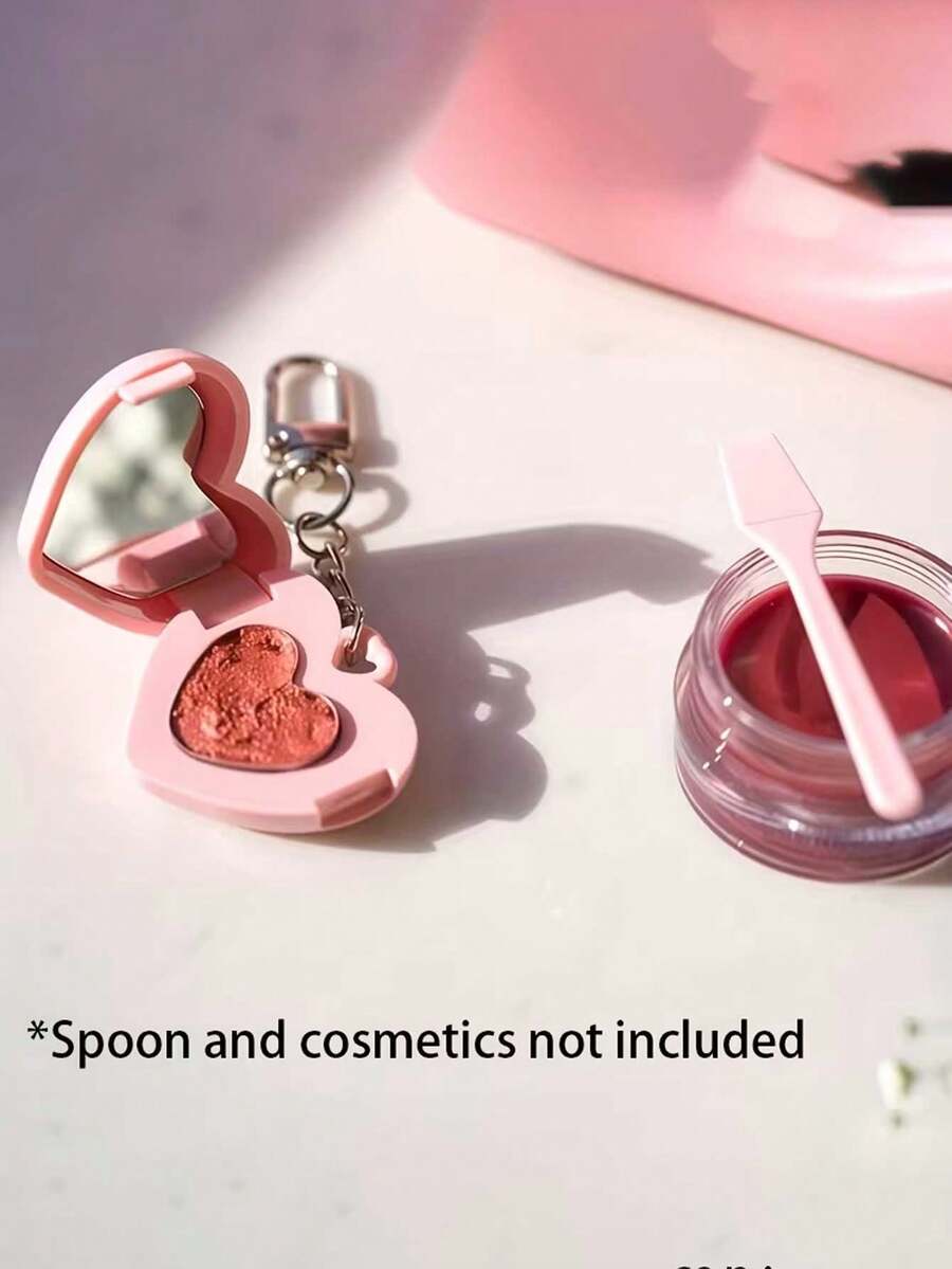 [2-In-1 Y2K Lip Balm] 2-In-1 Y2K Cute Lip Balm Cheek Balm Solid Makeup 0.4g | Love Mirror Box, Heart Bag Charm Purse Charm Keyring Accessories, Women Heart Keychain Gift - Multicolor - View 1