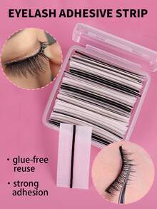 40片自粘假睫毛簇，无需胶水，防水，可重复使用，持久粘性，睫毛嫁接工具，自粘睫毛簇，睫毛胶替代品，无胶睫毛簇，化妆工具，假睫毛簇粘合条