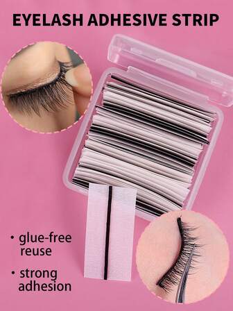 40 piezas de grupos de pestañas postizas autoadhesivas, sin necesidad de pegamento, resistentes al agua, reutilizables con adhesividad duradera, herramienta de extensión de pestañas, grupos de pestañas autoadhesivas, alternativa al pegamento para pestañas, grupos de pestañas sin pegamento, herramientas de maquillaje, tiras adhesivas para grupos de pestañas postizas
