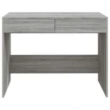 vidaXL Oficina sonoma gris 101x50x76,5 cm ingeniería de madera - Gris - Ver 5