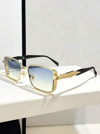 1 st. unisex retro fyrkantiga små bågar y2k chic casual street style glasögon, lämpliga för semester