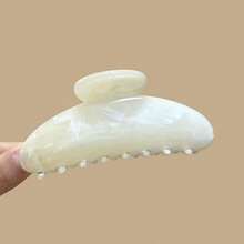 2pcs Large Wavy Hair Claw Clips For Women, Pink & White Ombre Hair Accessories - 2pcs - 查看 8