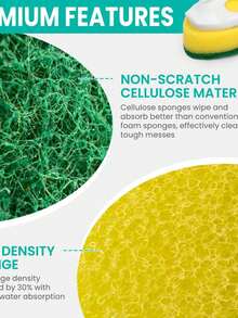 Multi-Functional Cleaning Sponge, Cleaning Brush, Sponge Brush, Suitable For Pots, Pans And Bowls - Multi-Functional Household Cleaning Tools - Dish Brush, Kitchen, Bathroom, Home Goods, Household Kitchen Cleaning Dishwashing Tools