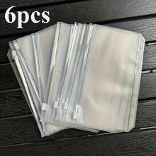 A6 Plastic Wallet Envelope With Elastic Strap - Sturdy, Reusable Cash Storage For Gifts, Small Businesses, Workplaces And Educational Institutions, Office Supplies, Minimalist Style, Secure Closure, School Supplies - 6件 - 查看 5