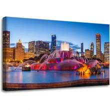 Pacimo Cityscape Canvas Wall Art Print Skyscrapers Harbor Skyline Painting Wall Decor Living Room Home Decoration Gallery Wrapped Posters and Prints Ready to Hang xcuadros decorativos para sala,poster,con marco,posters,cuadros para la pared ,marcos para cuadros,cuadro,virgen de guadalupe,salascuadros decorativos para sala,poster,con marco,posters,cuadros para la pared ,marcos para cuadros,cuadro,virgen de guadalupe,salas - transparente - Ver 2