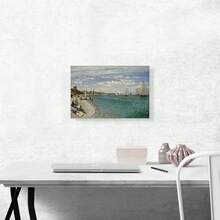 Regatta en Sainte-Adresse Impresión de Arte en Lienzo Estirada Pintura Cuadro Póster Giclée Decoración de Pared por Claude -  x .Deep)cuadros decorativos para sala,poster,con marco,posters,cuadros para la pared ,marcos para cuadros,cuadro,virgen de guadalupe,salas - transparente - Ver 4