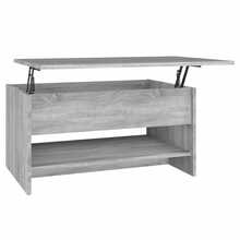 vidaXL Table basse Sonoma gris 80x50x40 cm Bois d'ingénierie - Gris - Voir 3