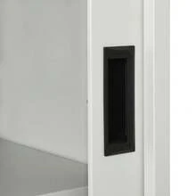 vidaXL Armadio a Porte Coulissante Grigio Chiaro 90x40x90 cm Acciaio - Grigio - Visualizzare 8