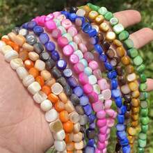 7-8mm Natural Colorful Shell Beads Asymmetric Shell Beads For Jewelry Making DIY Bracelet Necklace Accessories - Beads - View 3