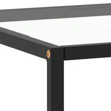 vidaXL Baixo de mesa preto com verre trempé 120x60x35 cm - Preto - Ver 5