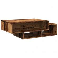 vidaXL Tavolo basso vecchio legno 105x55x32 cm ingegneria del legno - Castano - Visualizzare 6