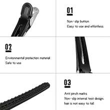 12pcs Pinzas Para Cabello Para Estilizar y Seccionar, Pinzas Para Cabello Estilista, Pinzas Para Peinar El Cabello, Pinzas Pelo, Clips De Corte De Cabello Para Salón y Hogar, Flequillo, Ondas(default) - Multicolor - Ver 5
