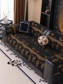 1pc Chenille Sofa Cushion Cover, Bohemian Style Sofa Seat Pad, Pet-Friendly Anti-Scratch Sofa Protector, Machine Washable Home Decor Suitable For L-Shaped Sectional, Loveseat, And Sofa, Holiday Decoration (Sold Separately) - Multicolor - View 2