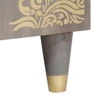 vidaXL Buffet gris et or 40 x 33 x 75 cm Macizo de madera de mangue - Gris - Ver 8