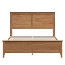 MERAX Cama de plataforma de tamaño completo de madera maciza moderna con listones de madera resistentes, sin necesidad de caja de resortes, Seadrift - Seadrift (cama matrimonial) - Ver 4