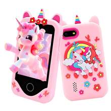 Teléfono inteligente de juguete para niños de 3 a 10 años, pantalla táctil de 2.8 pulgadas, tarjeta TF de 32G, aprendizaje y juego, regalo ideal para niñas en Navidad y cumpleaños - Multicolor - Ver 1