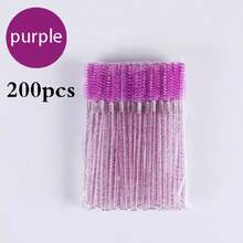 100pcs/200pcs Disposable Mascara Wands, Eyelash Brushes, Suitable For Eyebrows, Eyelash Extensions, Eyebrow Brush, Eyeshadow Brush, Makeup Brushes - Pink - View 15