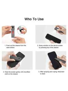 2-In-1 Ultra-Fine Fiber Screen Cleaning Spray Set, Suitable For Smartphones, Computers, Glasses And Electronic Devices, Made Of Acrylic Material, Spray Bottle, Perfume Decanting Bottle, Easy To Carry - Multicolor - View 9