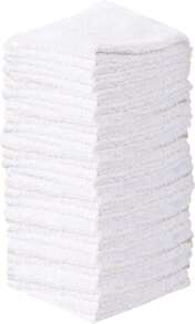 Towel And Linen Mart 100% Cotton - 24 PK Wash Cloth Set - White Color Flannel Face Cloths, Highly Absorbent And Soft Feel Fingertip Towels (White, Pack Of 24) - Màu 15 - Xem 1