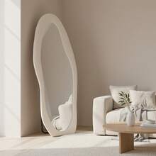 Full Length Mirror,Large Standing Mirror,Floor Mirror For Dressing,Wall Mounted Mirror,Decor Dressing Mirror - Beige - View 2