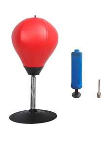 1 pieza Saco de boxeo de escritorio, Bola de velocidad con ventosa, Mini saco de boxeo, Saco de boxeo inflable vertical - Multicolor - Ver 11