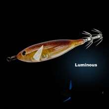 10pcs Bionic Glowing Wooden Shrimp Lure With Lead Sinkers, Shrimp Bait Clip Hooks, Squid Hooks, Octopus And Squid Lures For Sea Fishing - Multicolor - View 10