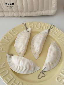 1. 逼真食物饺子减压玩具，逼真子弹挤压玩具，子弹减压玩具，饺子钥匙扣，最佳办公室放松玩具 - 彩色 - 查看 8