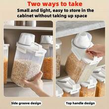 1pc Universal Food Storage Jar Lid - Multi-Functional Airtight Container To Lock In Freshness Of Beans, Coffee, Pet Treats And More, Effectively Prevents Moisture, Pests And Clutter Accumulation. - Apricot - View 5