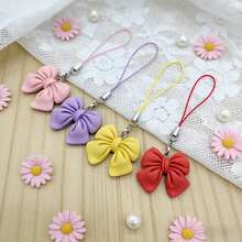 Colorful And Uniquely Shaped Bow Tie Pendant, USB Pendant, Backpack Pendant, And Phone Pendant; Beaded Phone Pendant, Phone Lanyard, Wristband, Necklace, And Pearl Beaded Jewelry. - Multicolor - View 2