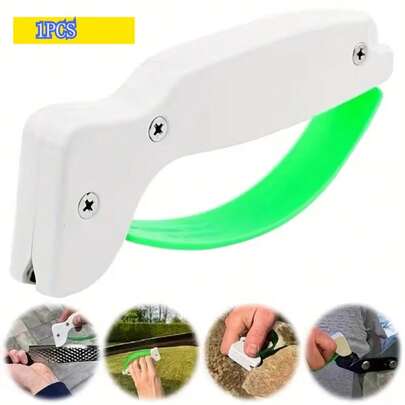 1pc Tungsten Steel Sharpener | Manual Sharpening Tool For Pocket Knives, Serrated Blades, Axes, And Sabres - Restores And Repairs Kitchen Knives, Sharpening Kit, PVC Material