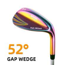 WUDAY Rainbow Men's Right-Handed Golf Sand Trap/Lob Wedge: Professional Sand Trap/Lob Wedge, Stainless Steel Material, 52°-60°, Quickly Reduce Strokes In Short Distance Competitions, Help You Swing Like A Professional Player. - Multicolor - View 11