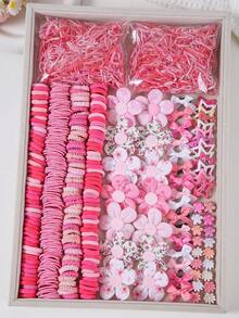 Bộ 490 kẹp tóc nơ hồng cho bé gái, dây buộc tóc không gây hư tổn, scrunchies, hoa cài tóc, kẹp tóc, kẹp càng cua dễ thương, đa năng dùng hàng ngày và đi học. - Nhiều màu - Xem 8