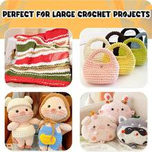 7pcs Large Metal Crochet Hook Set (15mm/12mm/10mm/9mm/8mm/7mm/6.5mm) - Heavy-Duty Single-Ended Hooks With Color-Coded Tips For Blankets, Amigurumi & Tapestry - Ideal For & Crocheting, All Skill Levels - Multicolor - View 10