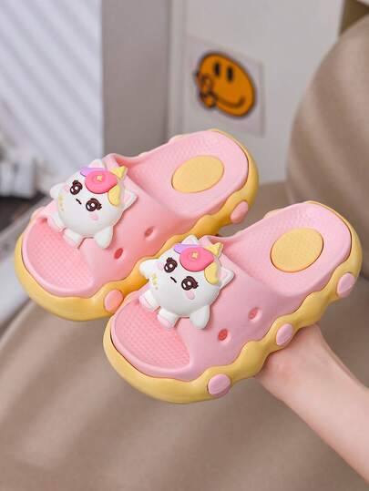 1 par de zapatillas de mujer tipo slip-on, sandalias antideslizantes para baño e interior, diseño desmontable, adecuadas para primavera/verano