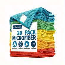 10pcs Thick Kitchen Cleaning Cloths/Rags, Multi-Color, Bamboo Fiber Material, Highly Absorbent, Non-Shedding, Non-Greasy, 11.8"X11.8", Hand Wash Only, Suitable For Kitchen, Bathroom, Home Cleaning - Multicolor 30cm*30cm - View 12