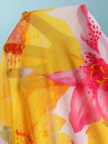 2026 New Arrival Sexy Long Floral Print 3 PiecesSwimsuit Set, European & American Style Vacation - Multicolor - View 10