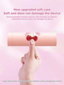 1个简约纯色樱桃图案保护壳，兼容Switch 2 (2025)、Switch 2/Switch NS/Switch OLED/Lite，Switch游戏机配件，全套，含收纳袋，Switch玩家的最佳礼物 - 彩色 - 查看 5