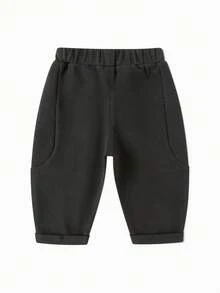 Balabala Kids' Knit Pants, Unisex Casual Spring Long Pants 2026 - Black - View 5