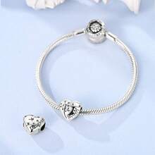 镀银吊坠 红桃Q和黑桃K 银兔鱼骨图尺子书指南针3合1 小老虎金蝴蝶高跟鞋 小红帽十字架 爱心 母女共舞系列串珠吊坠 适配原创手链串珠项链 DIY女式首饰 - 彩色 - 查看 6