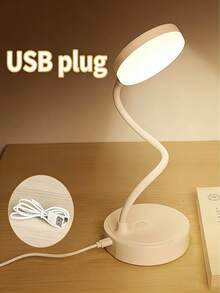 1pc 360° Adjustable Gooseneck USB Reading Light, Bedroom LED Lamp, Eye-Caring Desk Lamp, Bedroom LED Light, Book Light, Bedside Reading Lamp, USB Powered, Dimmable By Long Press - Multicolor - View 14