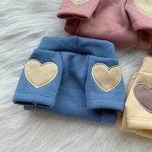 1件 LANGXINGCS 宠物衣服，保暖舒适的爱心图案狗狗连帽衫，爱心图案猫咪衣服，4种颜色可选，冬季保暖狗狗衣服，适合中小型猫狗