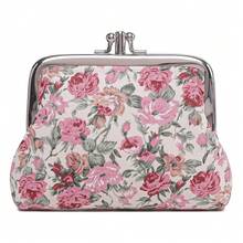 Cute Floral Buckle Coin Purses Vintage Pouch Kiss-Lock Change Purse Wallets… - 03 - View 2