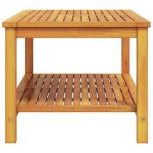 vidaXL Mesa de centro marrón 110 x 55 x 45 cm madera de acacia macizo - Marrón - Ver 5