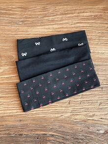 3件套韩版ins风蝴蝶结樱桃印花发带套装！可爱罗纹针织发带，打造甜美少女风 - 彩色 - 查看 11