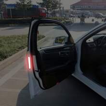 2张反光车门安全警示贴纸 - 高可见度防碰撞警示贴纸，耐候防水乙烯基材质，保护车辆 - A - 查看 3