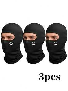 2pcs/3pcs/Multi-Pack Unisex Solid Color & Printed Balaclava Headwear, Windproof Sunscreen Face Mask For Outdoor Hiking, Cycling