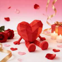 Movable Joint Heart Decoration, Creative Ornament, Interesting Gift For Girlfriend, Home Decor, Art Piece